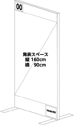 ポスター掲示イメージ（発表スペース 縦160cm×横90cm）
